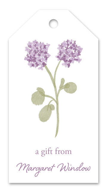 Purple Hydrangea Gift Tags (Set of 12)