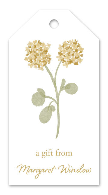 Yellow Hydrangea Gift Tags (Set of 12)