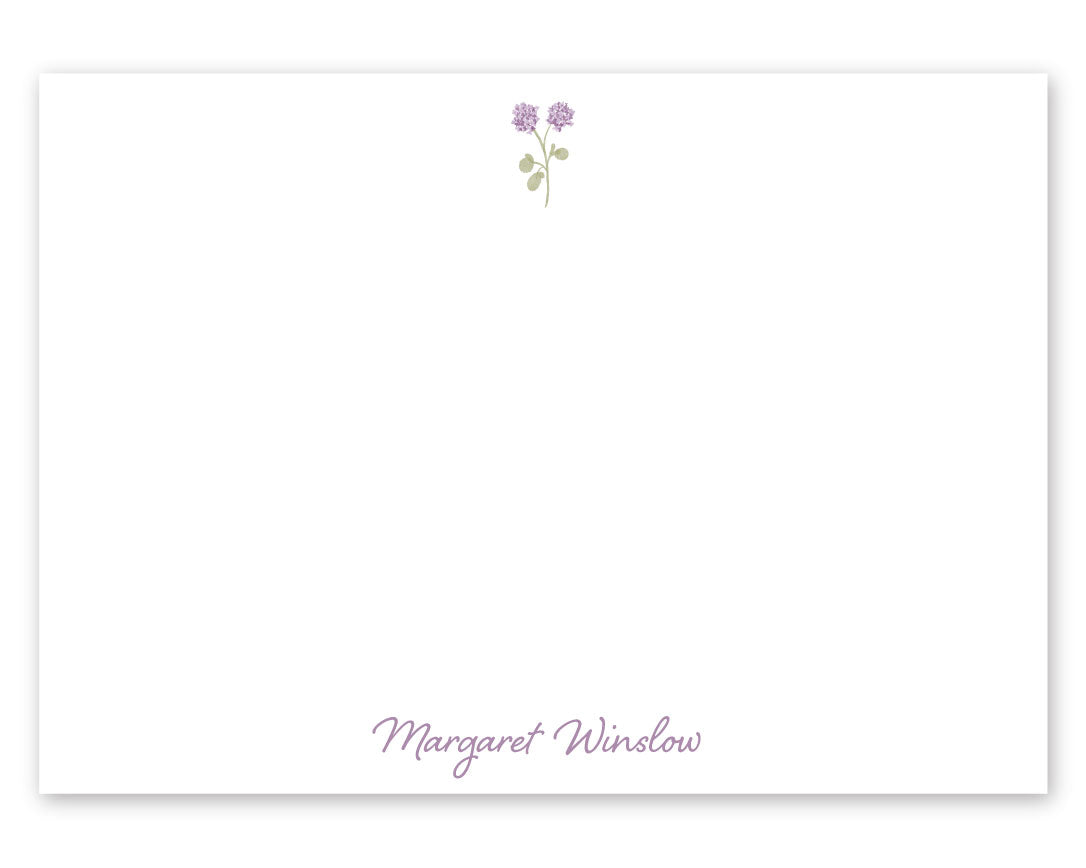 Purple Hydrangea Notecard