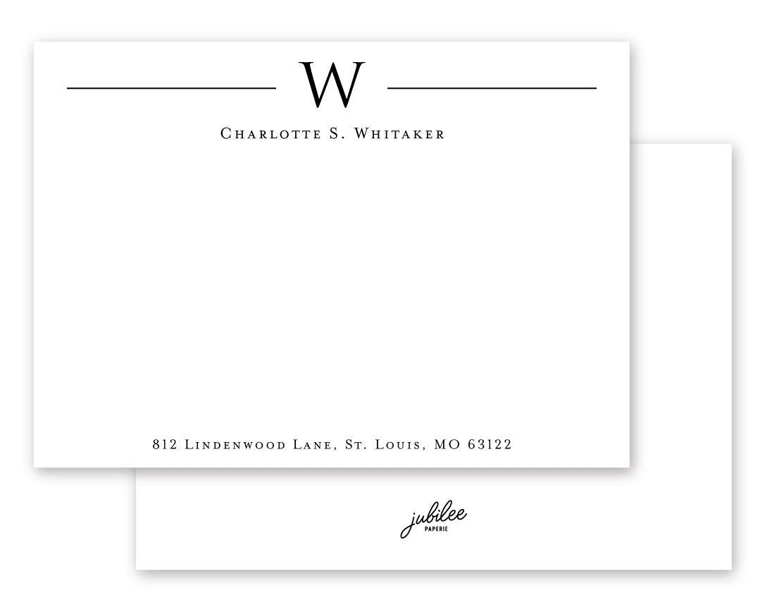 Signature Initial Notecard