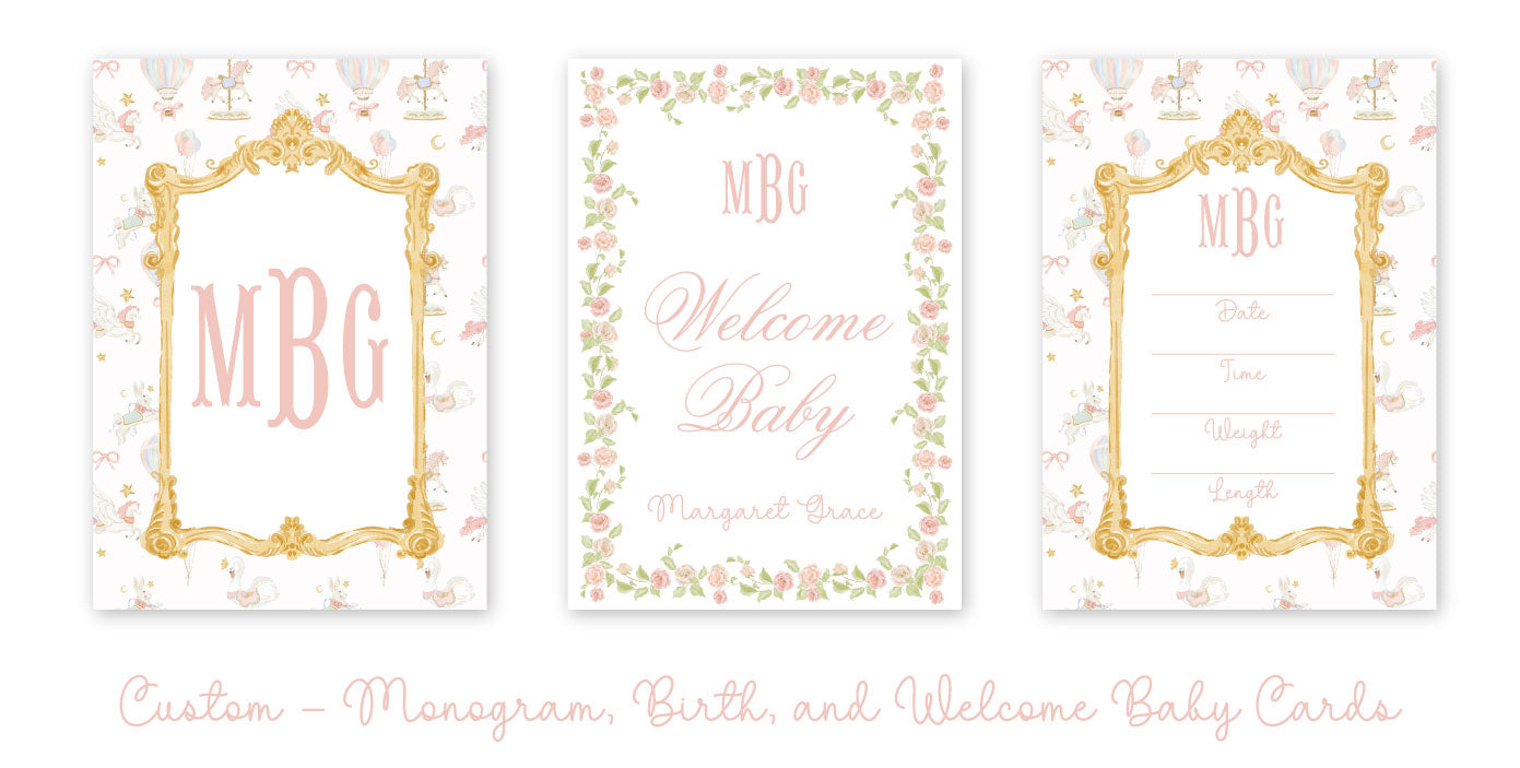 Watercolor Carousel Milestone Cards