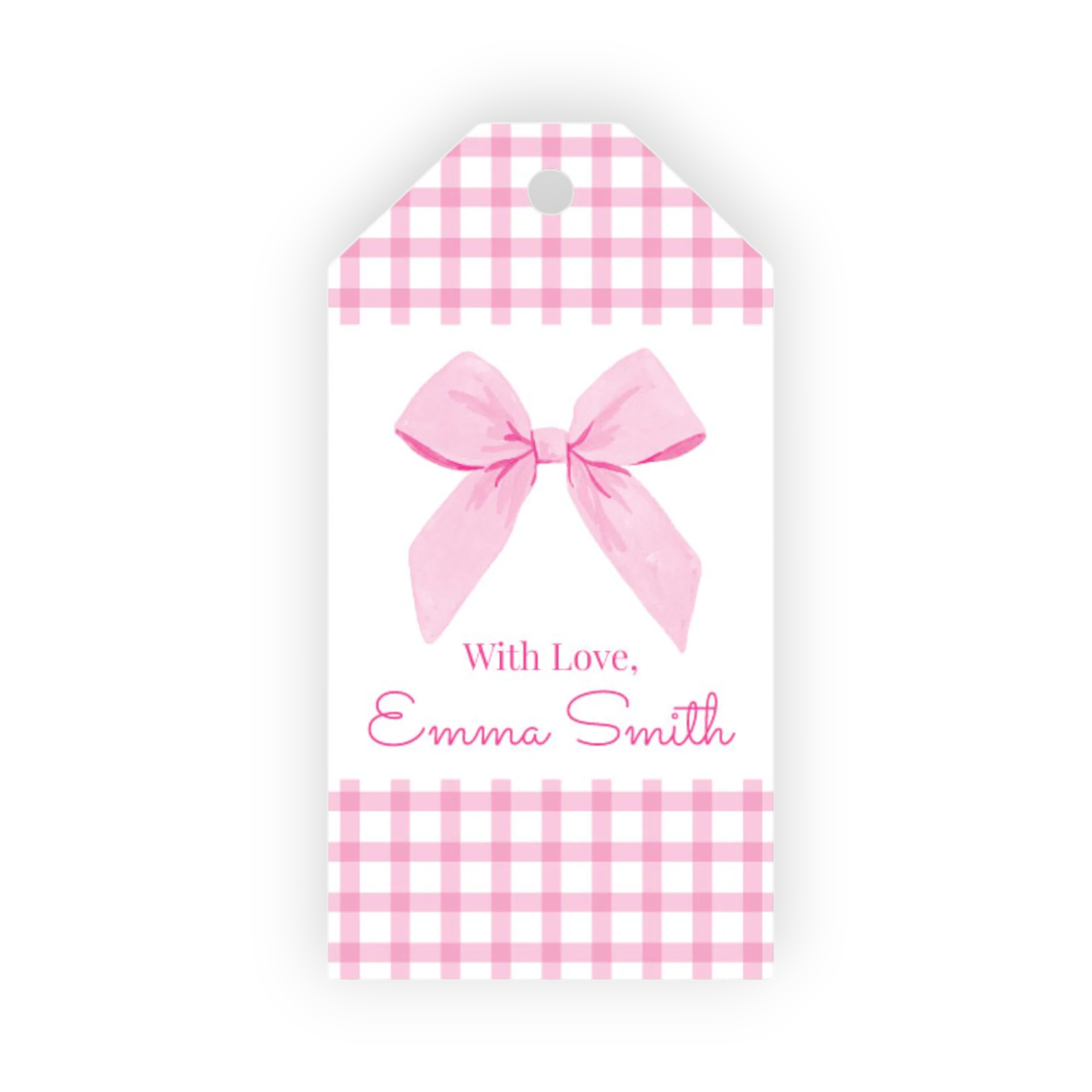Pink Gingham & Bow