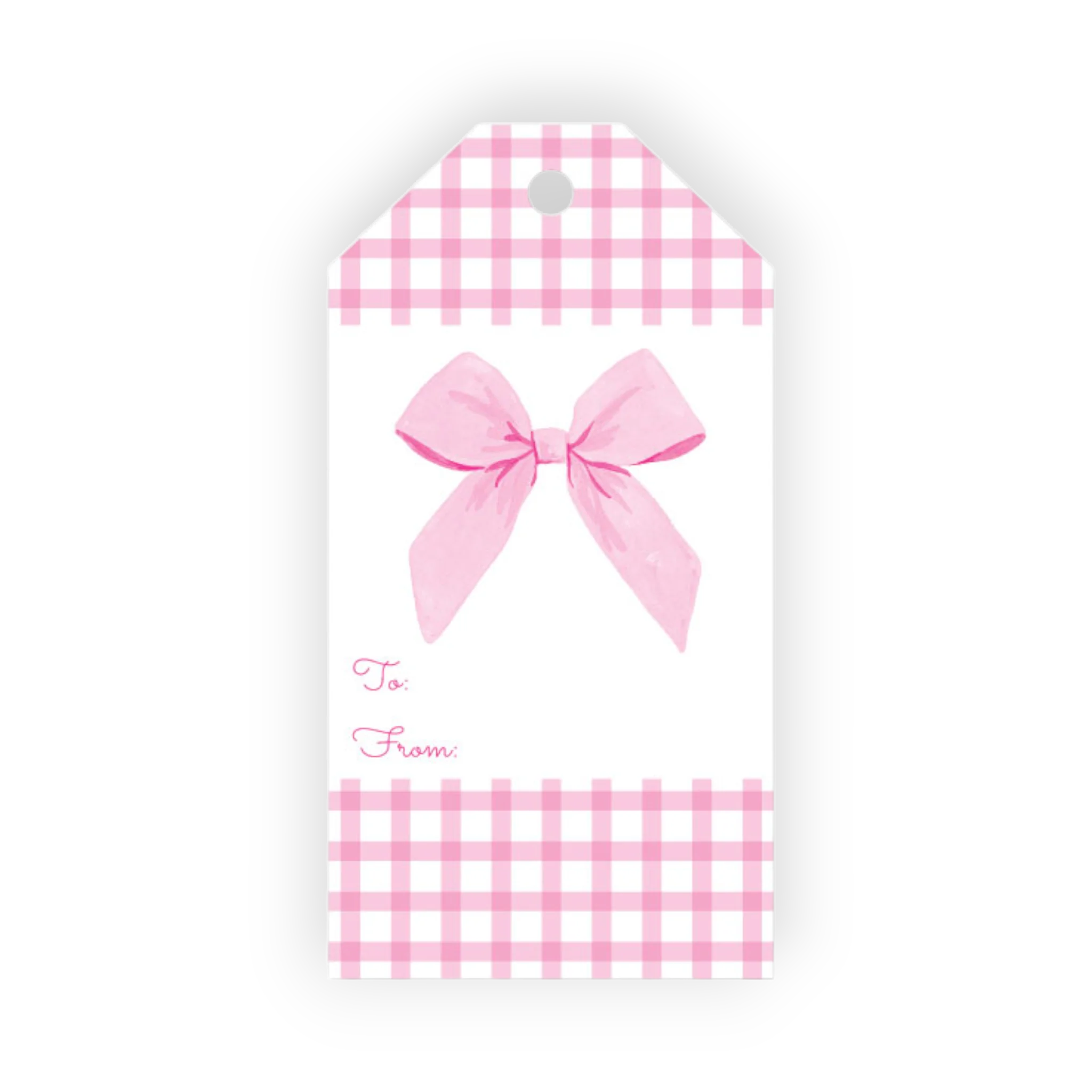 Pink Gingham & Bow