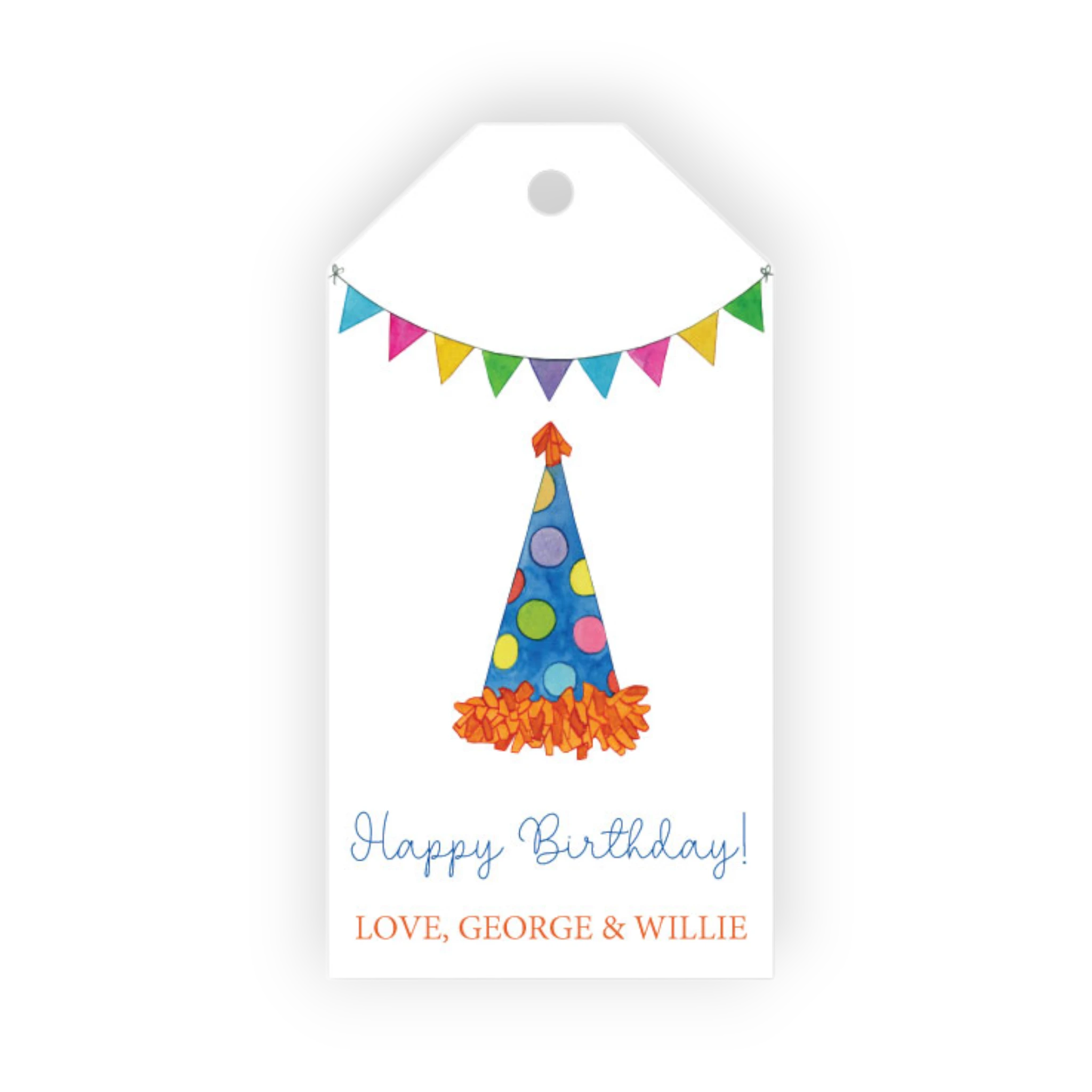 Party Hat Gift Tags (Set of 12)