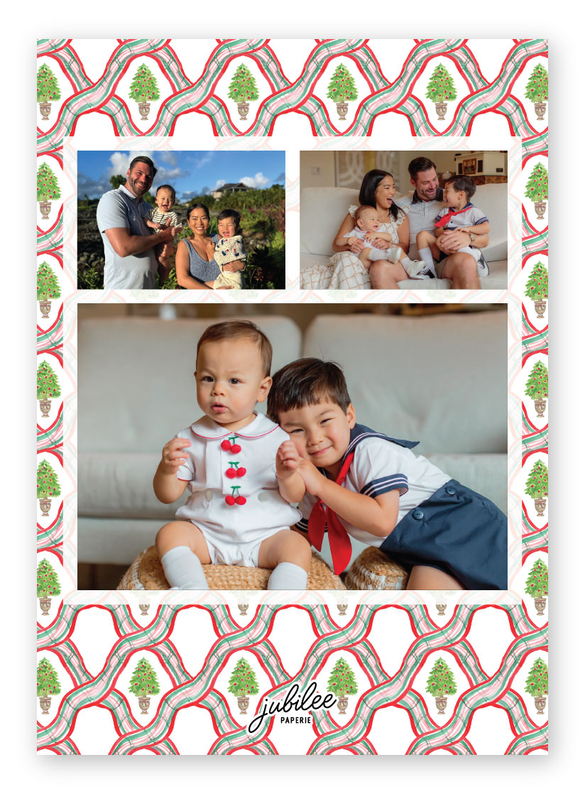 Wreath and Bow Holiday Photo Card