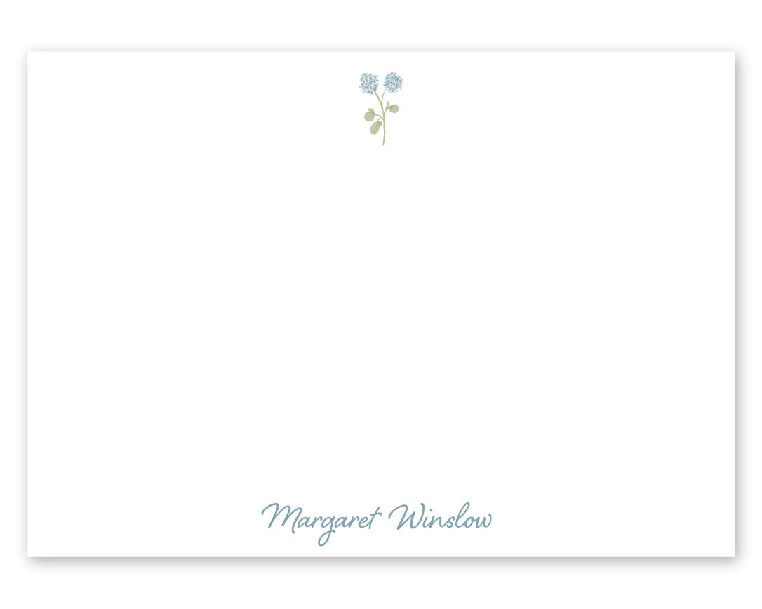 Blue Hydrangea Notecard
