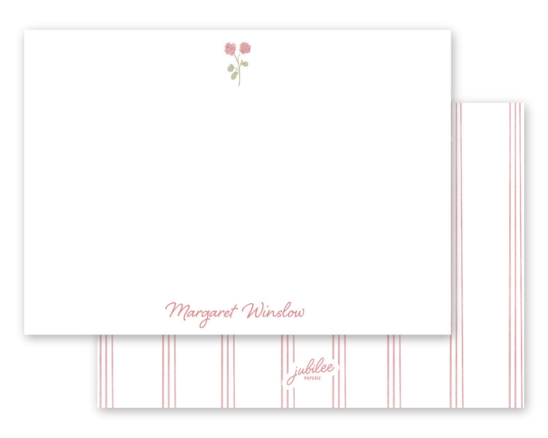 Pink Hydrangea Notecard