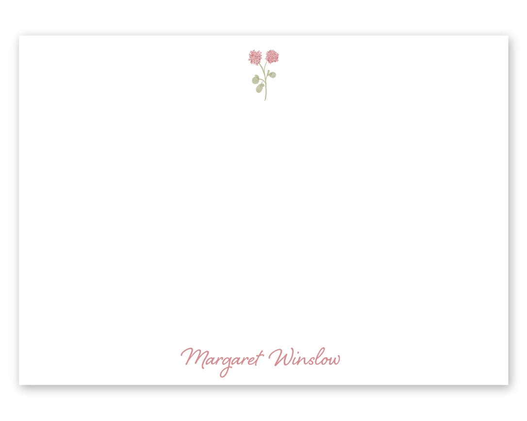 Pink Hydrangea Notecard
