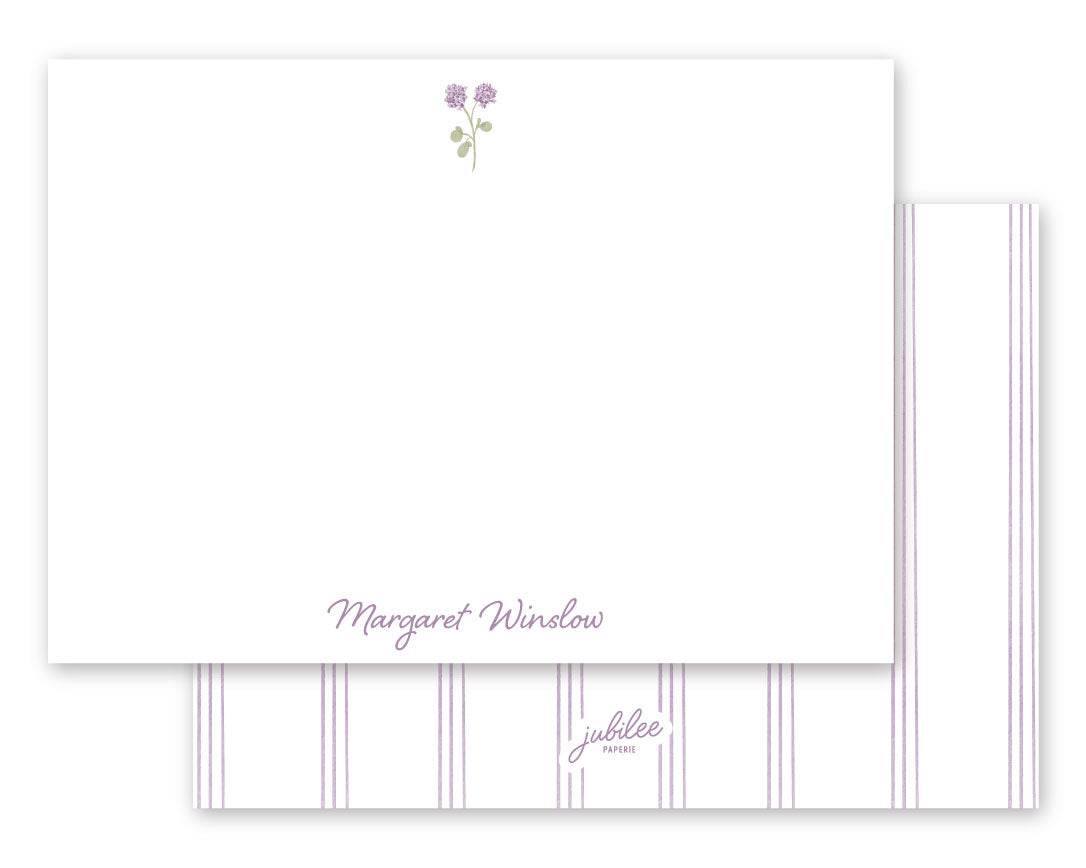 Purple Hydrangea Notecard