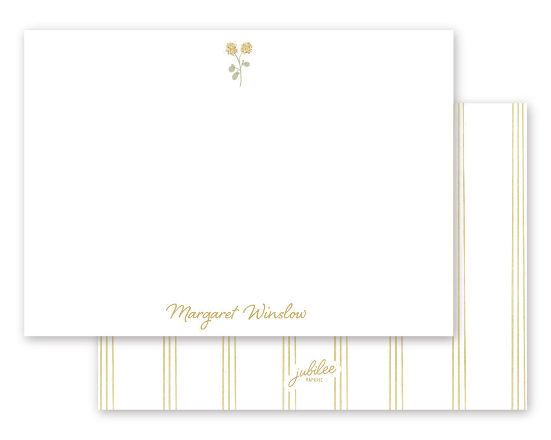 Yellow Hydrangea Notecard