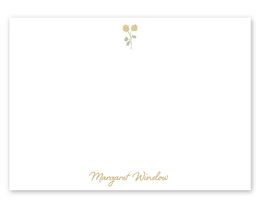 Yellow Hydrangea Notecard