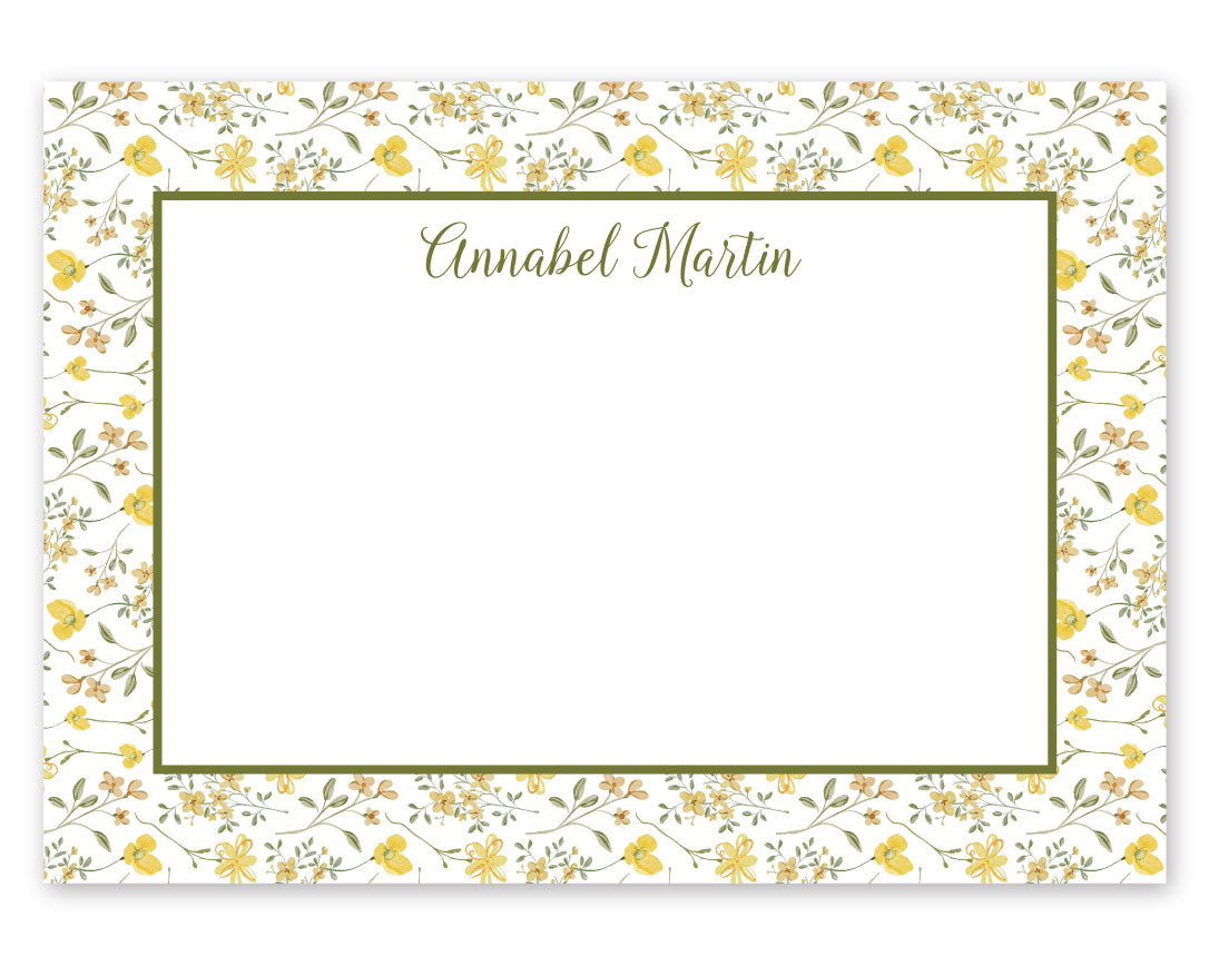 Golden Bloom Notecard