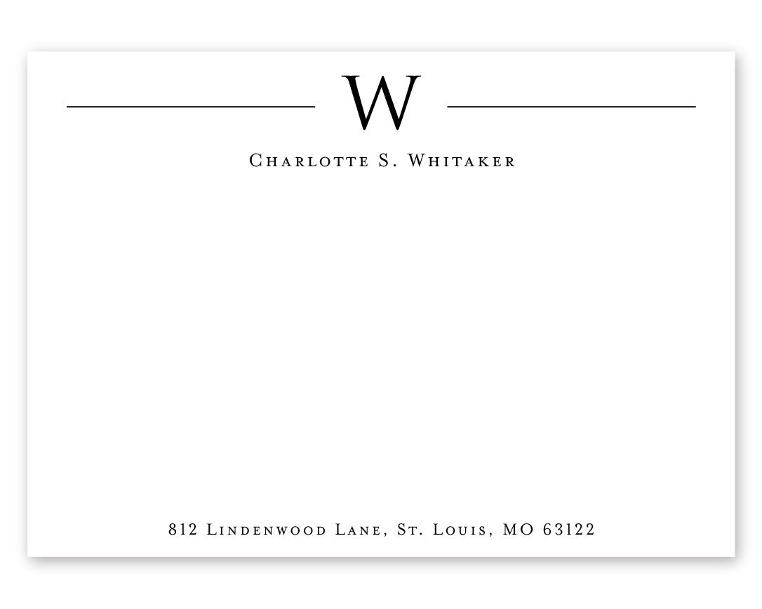 Signature Initial Notecard